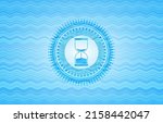 sand clock icon inside water... | Shutterstock .eps vector #2158442047