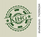 green king distress grunge stamp | Shutterstock .eps vector #742006264