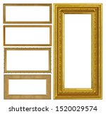 set of panoramic golden frames... | Shutterstock . vector #1520029574