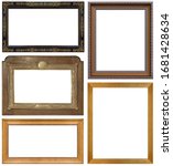 set of wooden frames for... | Shutterstock . vector #1681428634