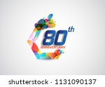 80 anniversary modern design... | Shutterstock .eps vector #1131090137