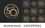 sets of anniversary design with ... | Shutterstock .eps vector #1441050461