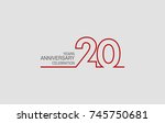 20 years anniversary linked... | Shutterstock .eps vector #745750681