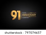 91 years anniversary... | Shutterstock .eps vector #797074657