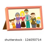 vintage frame with family photo | Shutterstock .eps vector #126050714