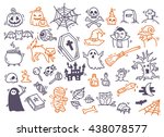set of halloween doodle | Shutterstock .eps vector #438078577
