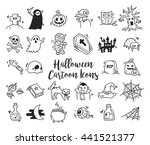 set of cartoon halloween icons | Shutterstock .eps vector #441521377