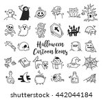 set of cartoon halloween icons | Shutterstock . vector #442044184