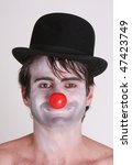 Funny Clown With Black Hat