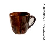 Brown Ceramic Mug Isolated On...