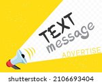 loudspeaker advertising text... | Shutterstock .eps vector #2106693404