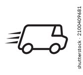 shipping fast delivery van icon ... | Shutterstock .eps vector #2100409681