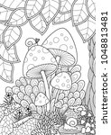 vector doodle coloring book... | Shutterstock .eps vector #1048813481