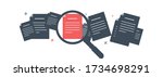 vector set of documents or... | Shutterstock .eps vector #1734698291