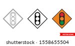 temporary traffic signals... | Shutterstock .eps vector #1558655504
