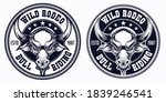 "wild rodeo   bull riding"  ... | Shutterstock .eps vector #1839246541