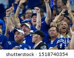 Small photo of Colts fans - Indianapolis Colts host the Oakland Raiders on Sunday Sept. 29th 2019 at Lucas Oil Stadium in Indianapolis, IN -USA