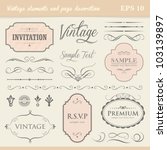vintage elements and page... | Shutterstock .eps vector #103139897