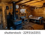 Small photo of Bend, Oregon, USA - October 2, 2022: High Desert Museum showcases over 18,000 artifacts, sculptures and exhibits depicting life in an 1900 sawmill camp