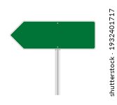 road green traffic sign. mockup ... | Shutterstock .eps vector #1932401717