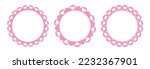 circle scalloped frame with...