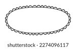 doodle circle oval scalloped...