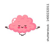 cute healthy happy human brain... | Shutterstock .eps vector #1400232011