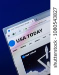 Small photo of Ryazan, Russia - April 29, 2018: Homepage of USAtoday website on the display of PC, url - USAtoday.com.