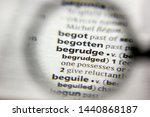 Small photo of The word or phrase Begrudge in a dictionary