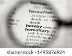 Small photo of The word or phrase Hereby in a dictionary