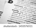 Small photo of Word or phrase Ossify in a dictionary