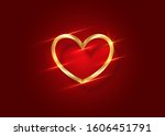 Shiny Gold Heart Logo 3d Icon ...