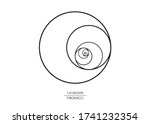 fibonacci sequence circle.... | Shutterstock .eps vector #1741232354