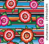 seamless mexican floral... | Shutterstock .eps vector #1994436494
