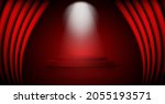3d winner podium  red carpet... | Shutterstock .eps vector #2055193571