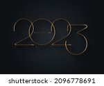 2023 new year gold logo design. ... | Shutterstock .eps vector #2096778691