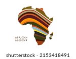 Africa Patterned Map With...