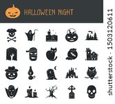halloween vector set of modern... | Shutterstock .eps vector #1503120611