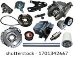 a lot of new auto parts... | Shutterstock . vector #1701342667