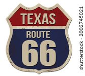 texas  route 66 vintage rusty... | Shutterstock .eps vector #2002745021