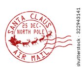 Santa Claus Air Mail Grunge...