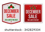 december sale stickers set on... | Shutterstock .eps vector #342829334