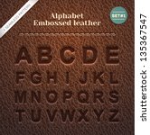 Leather Stamped Alphabet