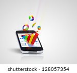 the pad and three dimensional... | Shutterstock . vector #128057354