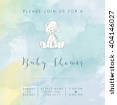 Watercolor Baby Boy Shower Card ...