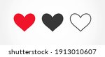 hearts flat icons. vector... | Shutterstock .eps vector #1913010607