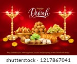 happy diwali background with... | Shutterstock .eps vector #1217867041