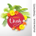 happy onam background with... | Shutterstock .eps vector #704694451