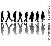 people black silhouettes ... | Shutterstock . vector #62845420