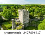 Small photo of Blarney Castle, medieval stronghold in Blarney, near Cork, known for its legendary world-famous magical Blarney Stone aka Stone of Eloquence, and renowned awe Blarney Gardens. County Cork, Ireland.